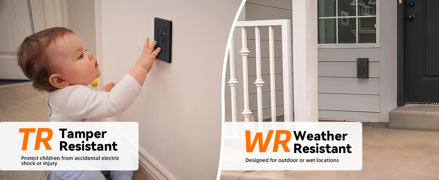 gfci outlet WR 15 BL