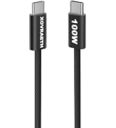 USB C to USB C Cable, 3ft, 100W PD 5A Fast Charging Cord, Nylon Braided Type C Charger Cord for i...