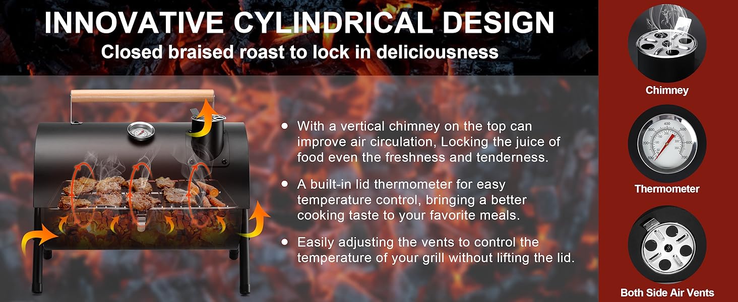 charcoal grill portable barbecue grilling tabletop bbq camping mini small outdoor griller camp