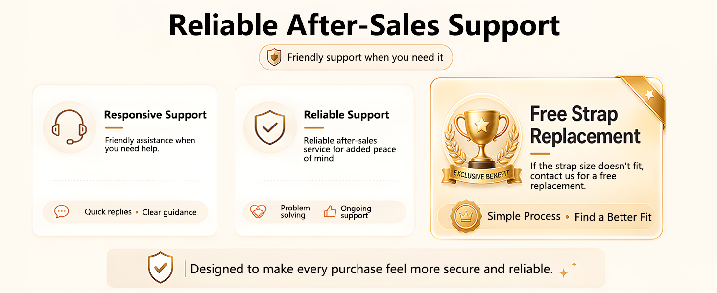 fitness watch with reliable support
