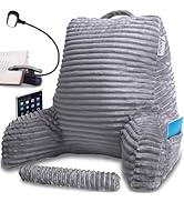 Homie Reading Pillow with Wrist Support, Has Arm Rests, and Back Support for Bed Rest, Lounging, ...