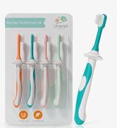 Toddler Toothbrushes 4 Pack - Toothbrush Training Set for Toddlers Age 1-2 Years Old - Teaches In...