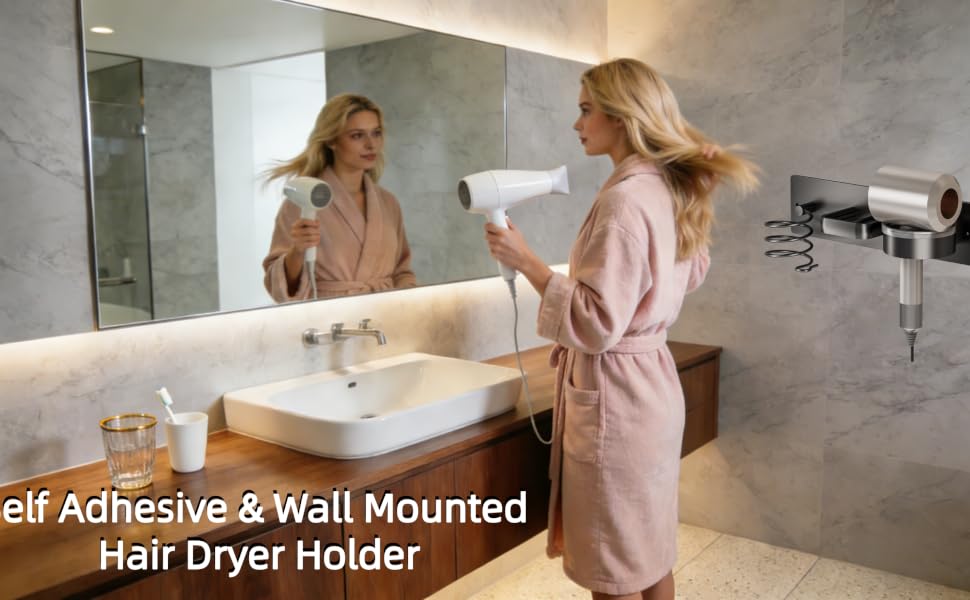 Hair Dryer Holder Wall Mounted
