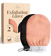L'Exfose Kessa Hammam Deep Exfoliating Glove 2pc - Korean Exfoliating Mitt for Shower Ideal for D...