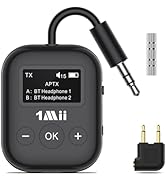 Airplane Bluetooth 5.3 Transmitter for All Headphones - Bluetooth Adapter for TV - Dual Connectio...