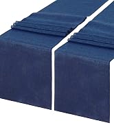 Navy Blue Burlap Table Runner Roll Farmhouse Table Runners 2 Pack 13x84 inch Jute Table Linens fo...