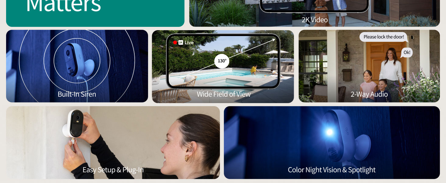 Arlo Essential Plug-In Security Camera 2K