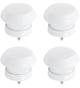 Antrader Finials for Curtain Rods,Wood Curtain Rod Finial,1.18 Dia,4Pcs | White Window Drapery Ro...