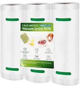 L'ELEF MISTICO Vacuum Sealer Bags for Food, 11''X40' (3 Rolls) BPA Free Food Saver Bags for Seale...