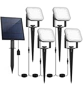 T-SUN Solar Spotlights Color Changing, 4 in 1 Solar RGB Solar Lights Outdoor Waterproof Auto ON/O...