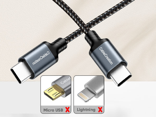 Short USB C to USB C Cable