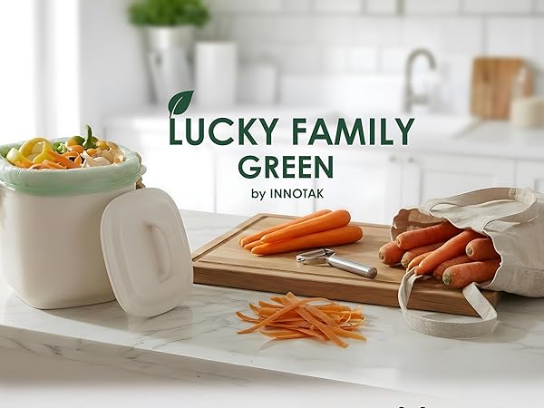 lucky family green bags