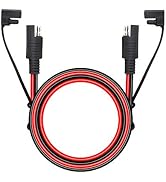 CERRXIAN 6.5FT 14AWG SAE to SAE 2 Pin Quick Disconnect Power Automotive Extension Cable with Cap ...