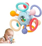 Montessori Teething Toys for Babies 0-6 6-12 Months, Baby Teether Sensory Toys for 0 3 6 9 12 18 ...