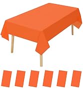 JHDZDHY 6 Pack Premium Disposable Plastic Tablecloth 54" x 108" Party Table Cloths Disposable for...