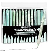 Four Candies Gel Ink Pen Set,14PCS Pen Set with Case, Cute Note Taking 0.5mm Fine Point Retractab...