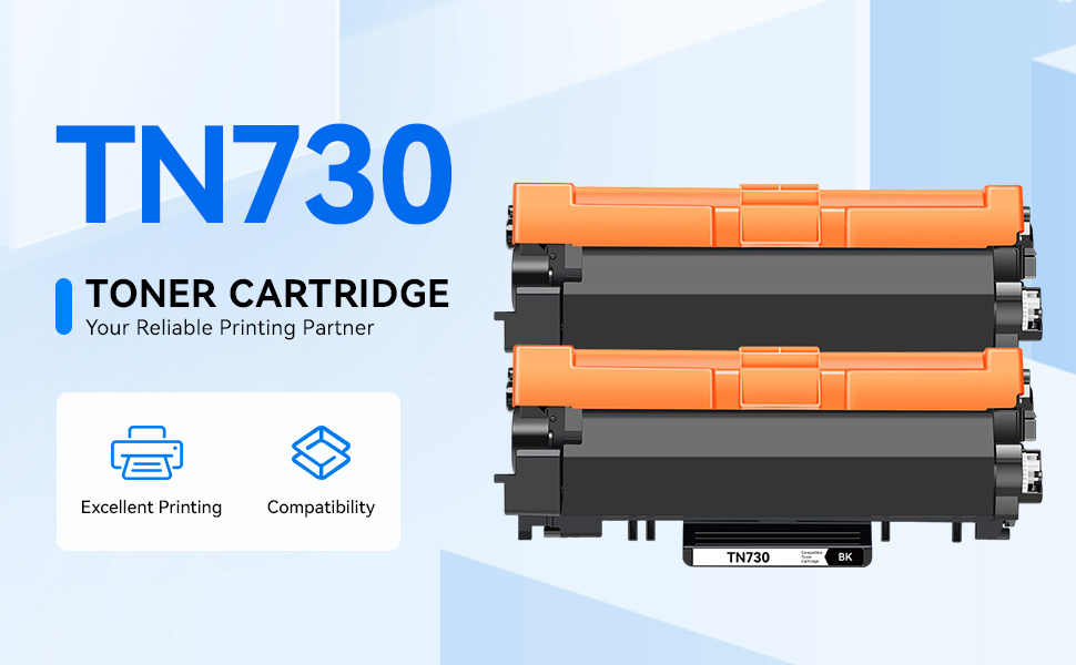 New TN730 Toner Cartridges 2 Black