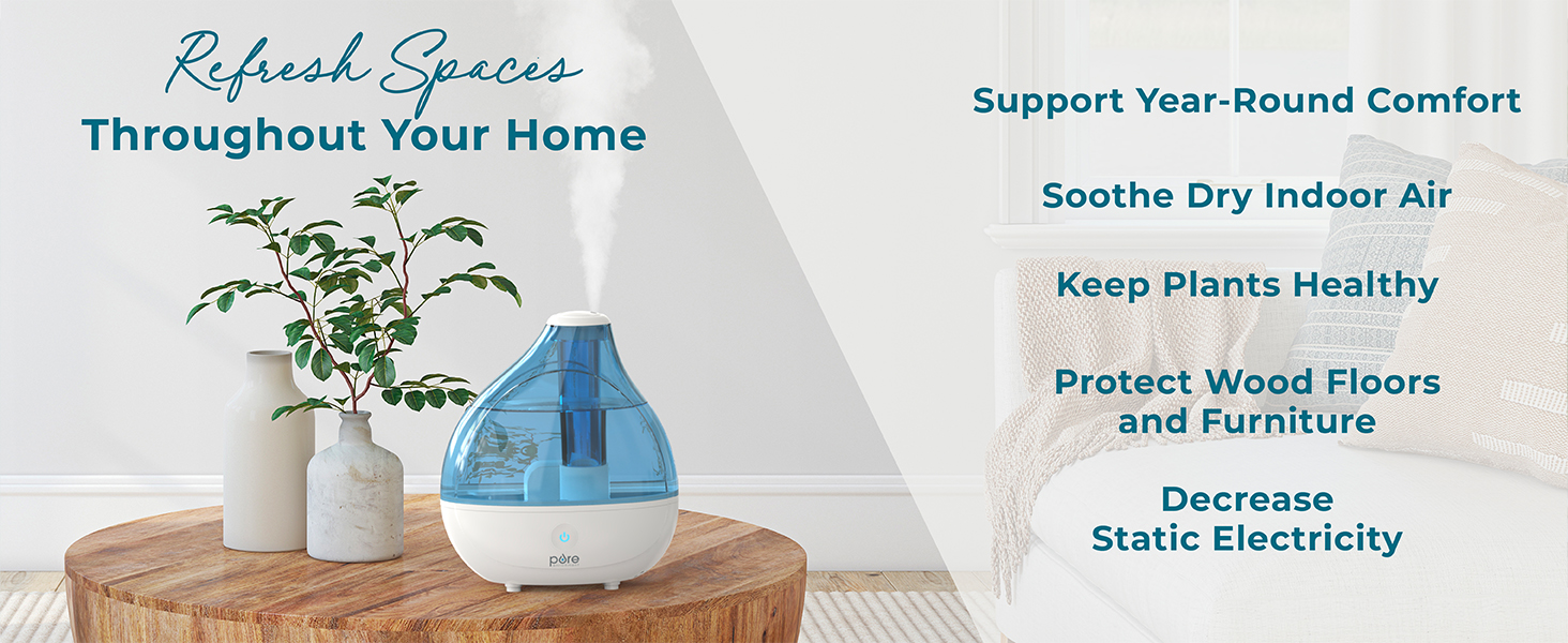 refresh spaces throughout your home year round comfort sooth dry indoor air keep plants healthy