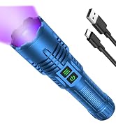Powerful Blacklight Flashlights for Pet Urine Detection, UV Blacklight&High Lumens Flashlight Rec...