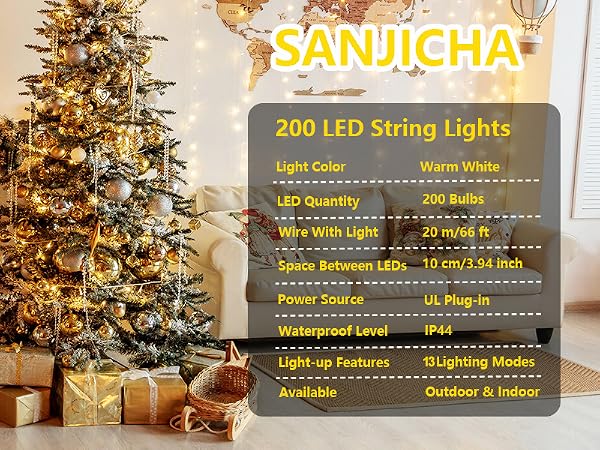 String Christmas Lights Outdoor/Indoor,