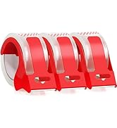 MISHCHI 3-Pack Clear Packing Tape with Dispenser, 2.7mil x 1.88 Inches x 55 Yards Heavy Duty Pack...
