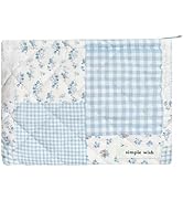 Sunwel Fashion Cute Quilted Makeup Bag for Women Girls Floral Coquette Aesthetic Cosmetic Bags