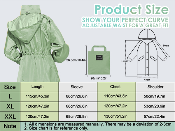 womens rain coat long 2xl lightweight foldable raincoat women’s long rain coat waterproof plus size