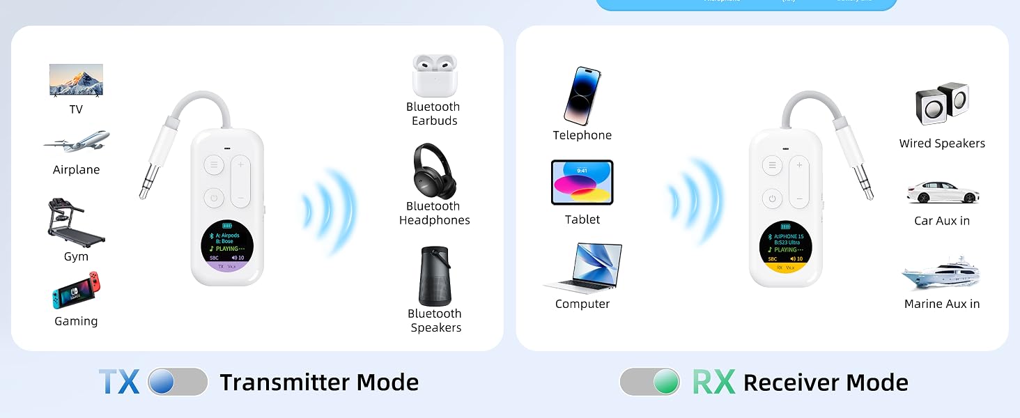 bluetooth transmitter for two headphones