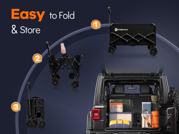 folds up really small for easy storage and easily turns corners
