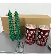 Lezonic Christmas Flameless Candles with Remote, Battery Operated Flickering LED Candles Real Wax...