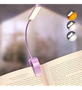 Glocusent 13 LED Rechargeable Book Light for Reading at Night, Eye-Caring 3 Amber Colors & Steple...