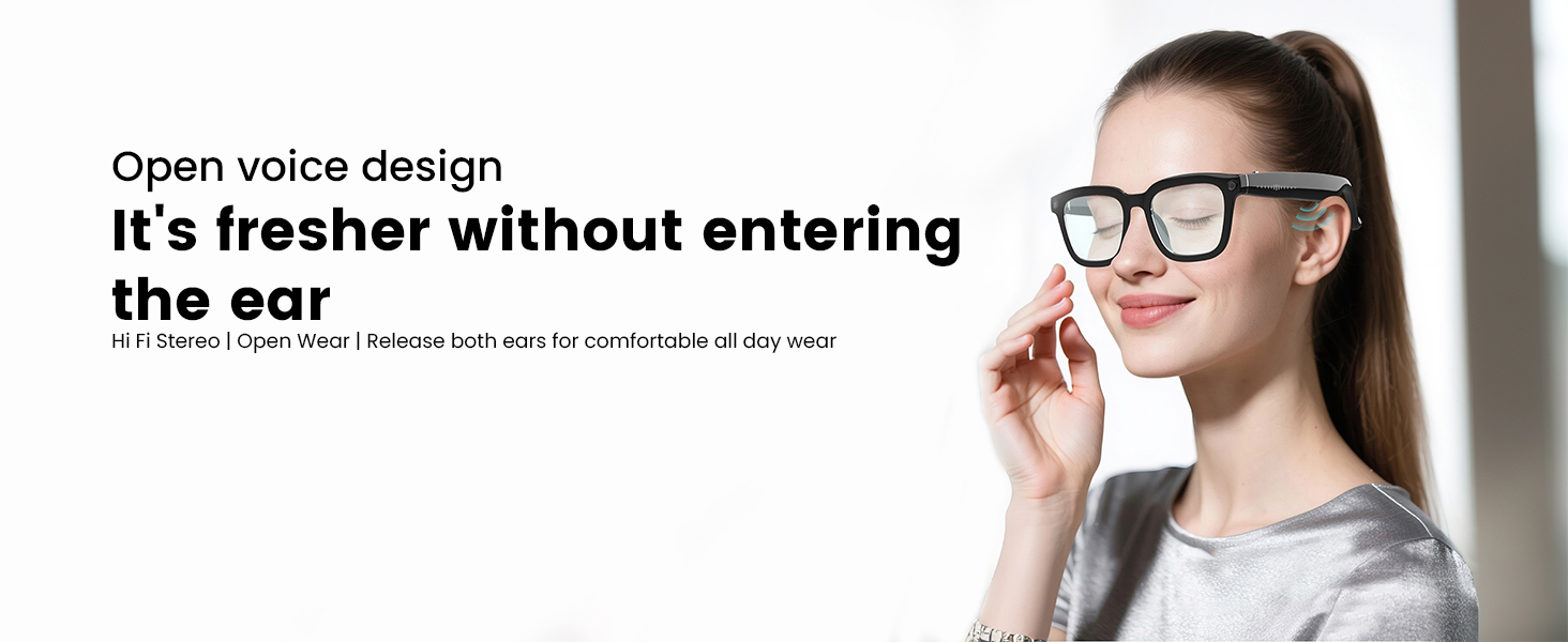 Translation Bluetooth Sunglasses with Polarized Lens, Anti-Shake, Voice, Calling, Waterproof