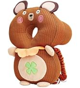 JunNeng Baby Walker Head Protector Backpack Wear,Toddler Head Protection Safety Pad,Brown Bear