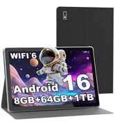 BYYBUO Android 15 Tablet,10.1 inch Tablet with Case,8GB RAM 64GB ROM Quad-Core Processor 5000mAh ...