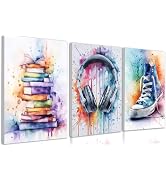 Frimeeme Framed Teen Girls Bedroom Wall Art Set of 3, for Bedroom Girls Room Teen Kids Playroom D...