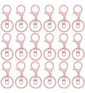 30Pcs Lobster Claw Clasps Keychain for Jewelry Making,Metal Lobster Clasp Swivel Trigger Clips wi...