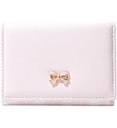 Sunwel Fashion Cute Wallets Girly Coquette Bow Small Wallet Pink Aesthetic with Card Slots ID Win...