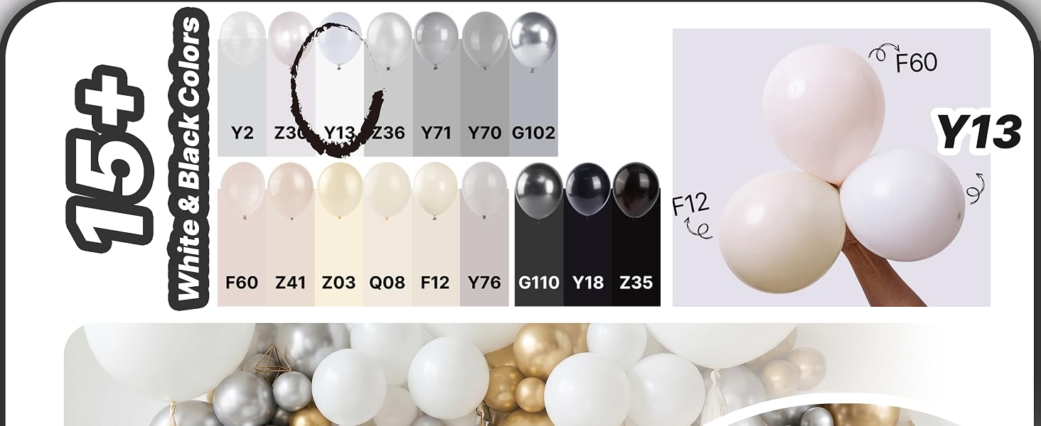 White balloons