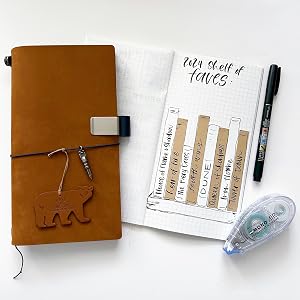 image of a notebook laid out with a book favorites page created with Fudenosuke marker