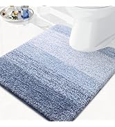 Arotive Microfiber Toilet Rugs U-Shaped, Shaggy Soft and Absorbent Bathroom Rugs, Non-Slip, Thick...