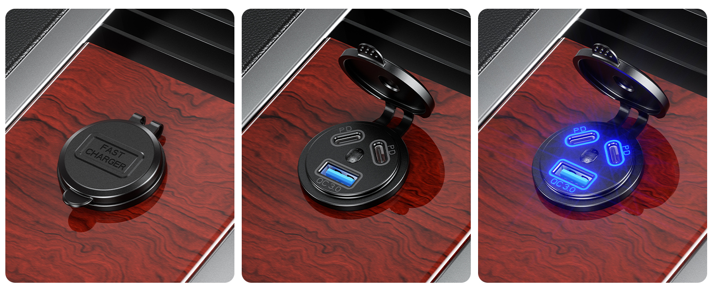 usb c cigarette lighter socket