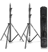 EMART 2 Pack Heavy Duty Light Stand 8.5ft, Spring Cushioned, Aluminum Construction, Photo Video S...