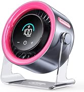 Coolhill USB Desk Fan for Bedroom: 100 Speeds Digital Display Quiet Portable Fan with Turbo Airfl...