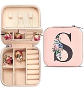 2025 Personalized Travel Jewelry Box, PU Leather Travel Portable Case with Mirror