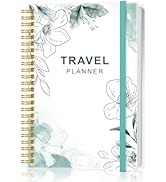 Travel Journal for Women & Men, Vacation & Road Trip Planner Organizer, Travel Notebook for 6 Tri...