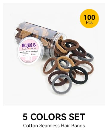 HOYOLS Soft Thick Seamless Soft Hair Ties, Ponytail Scrunchies Head Bands No Damage Ponytail Holder
