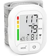 Blood Pressure Monitor Adjustable Wrist Cuff for Home Use Automatic BP Machine Large Digital LCD ...