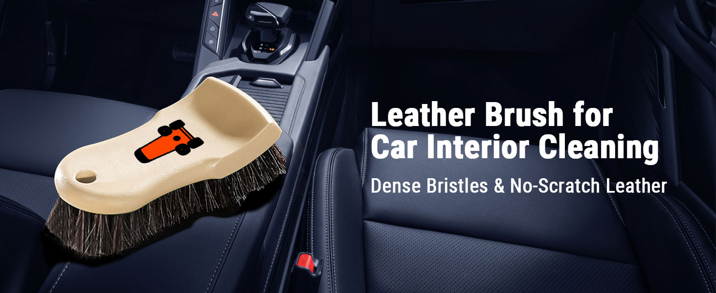 leather brush horse hair brush leather cleaning brush leather brush car detailing car seat brush