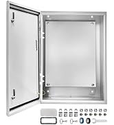 Outdoor Electrical Box 28 x 20 x 10''D NEMA 4X Enclosure Steel Box, Waterproof & Dustproof Outdoo...