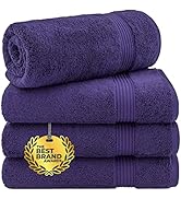 Cotton Paradise Bath Towels, 100% Turkish Cotton 27x54 inch 4 Piece Bath Towel Sets for Bathroom,...